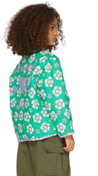 Luckytry Kids Reversible Green Flower Jacket