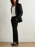 SAINT LAURENT - Slim-Fit Wool-Flannel Trousers - Black