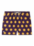 OAS - Straight-Leg Short-Length Printed Swim Shorts - Purple