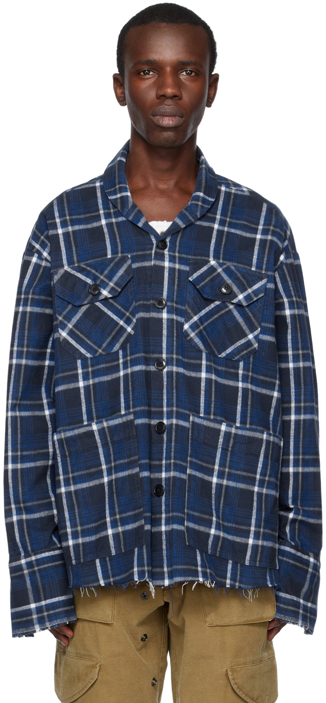 Greg Lauren Blue Shawl Collar Jacket Greg Lauren