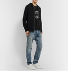 Balmain - Logo-Embossed Fleece-Back Cotton-Jersey Zip-Up Hoodie - Black