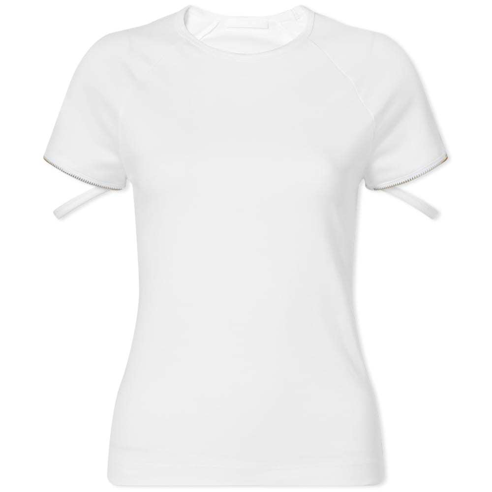 helmut lang zip crew neck tee