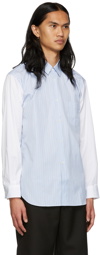 Comme des Garçons Shirt Blue & White Cotton Shirt