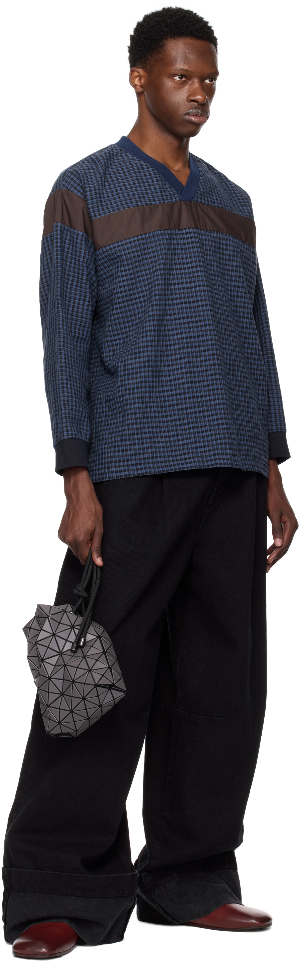 BAO BAO ISSEY MIYAKE Gray Wring Matte Bag