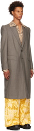 Dries Van Noten Brown Two-Button Coat