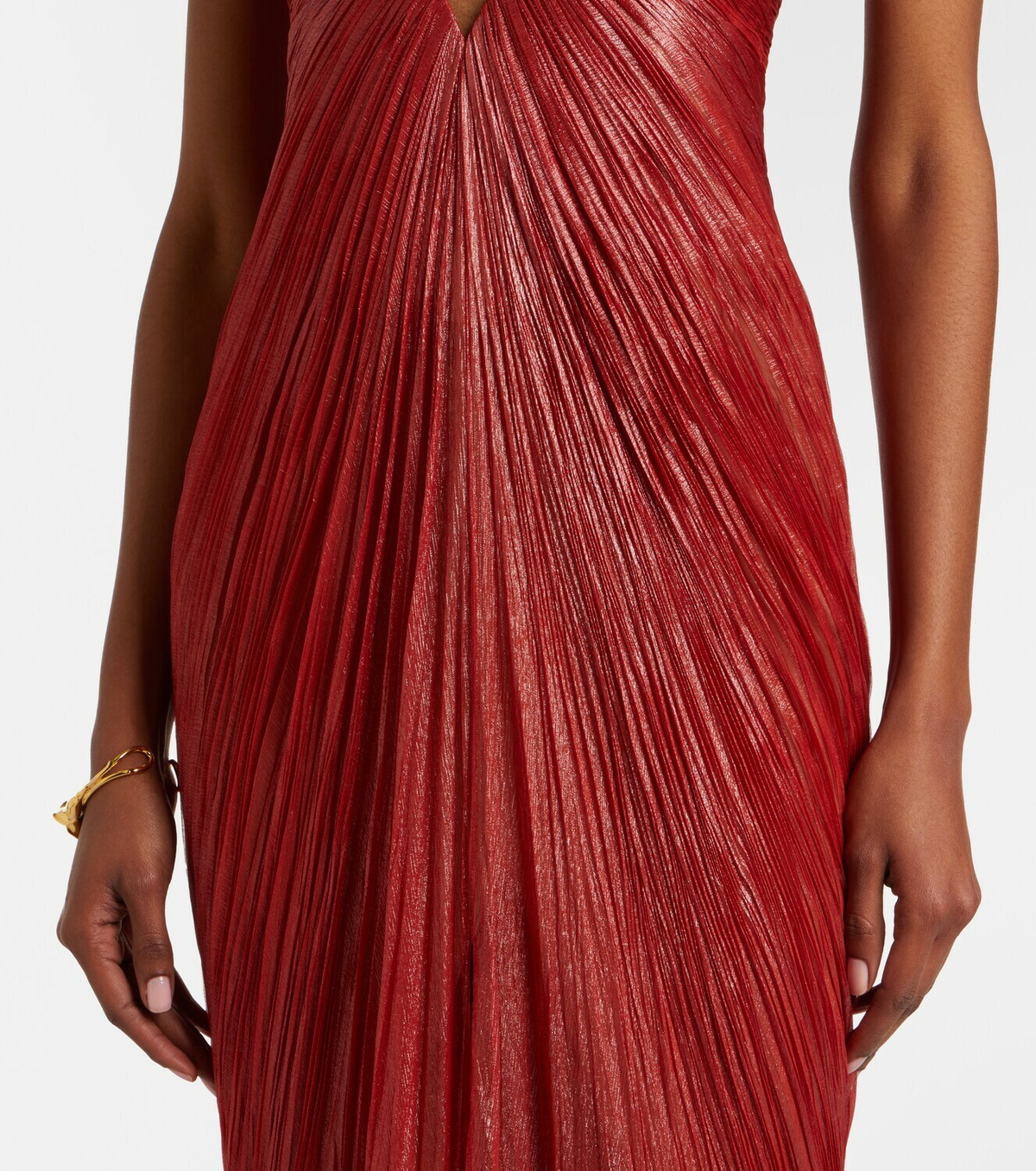 Maria Lucia Hohan Rachel draped silk muslin bustier gown
