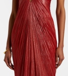 Maria Lucia Hohan Rachel draped silk muslin bustier gown