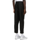 Comme des Garcons Homme Black Cotton Moleskin Trousers