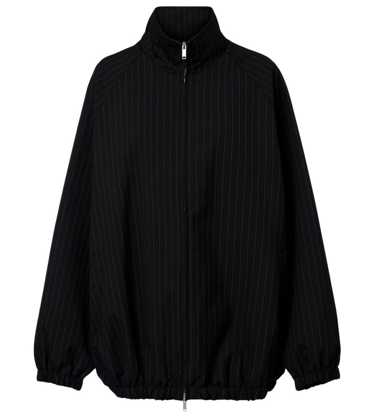 Photo: The Frankie Shop Baxter oversized pinstripe blouson jacket
