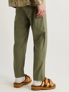 OrSlow - New Yorker Slim-Fit Tapered Cotton-Ripstop Drawstring Trousers - Green