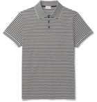 SAINT LAURENT - Striped Cotton-Piqué Polo Shirt - Multi