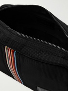 Paul Smith - Stripe-Detailed Leather-Trimmed Mesh Wash Bag