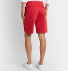 Mr P. - Garment-Dyed Cotton-Twill Bermuda Shorts - Red