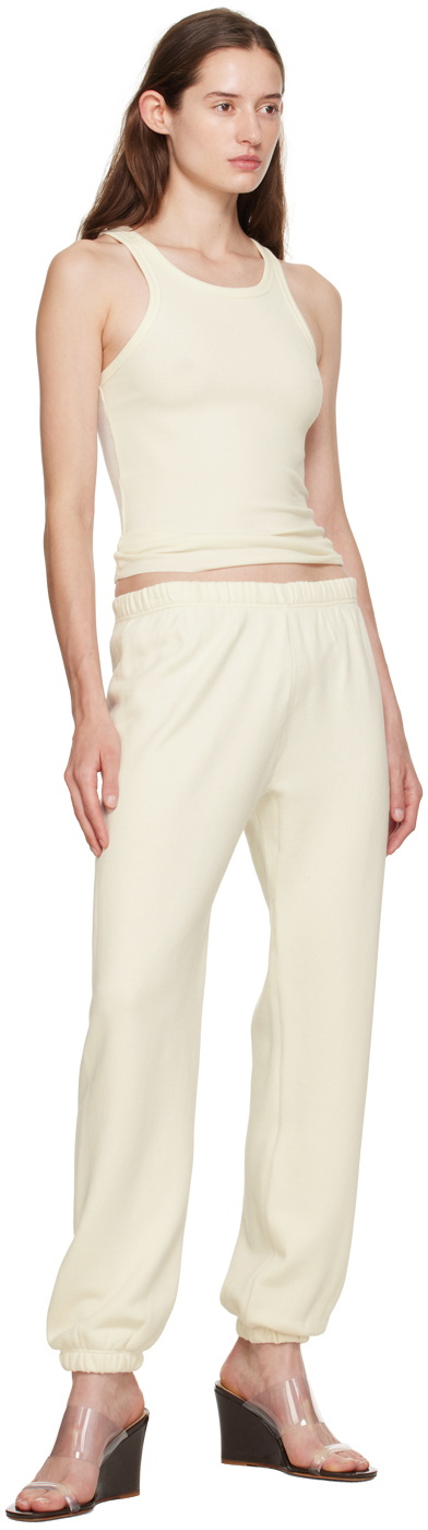 ÉTERNE Off-White High Neck Tank Top