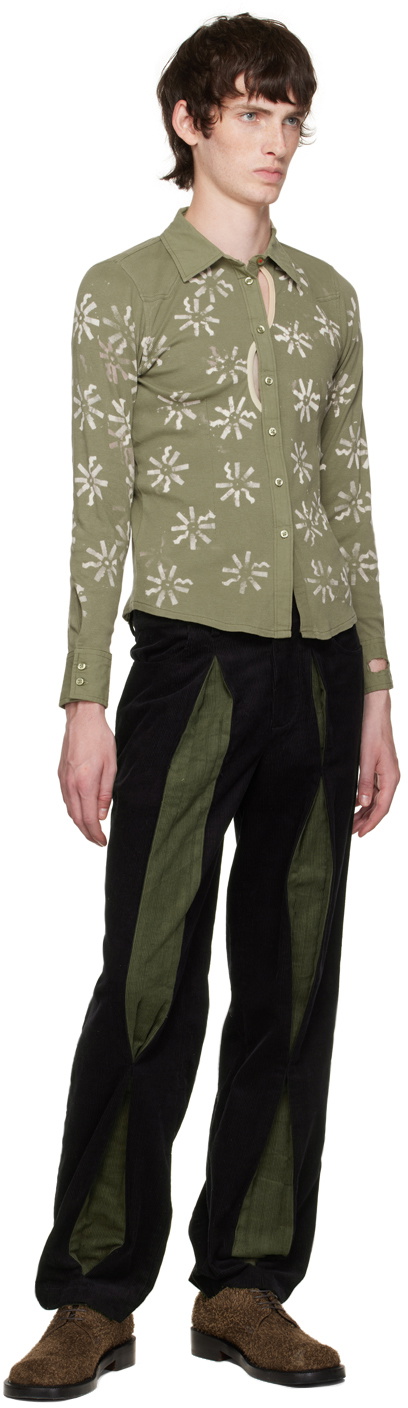 Solitude Studios SSENSE Exclusive Black & Green Reveal Trousers