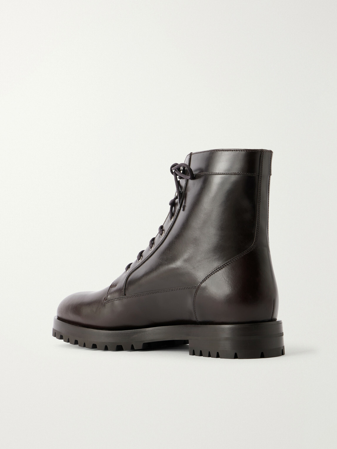 Manolo Blahnik - Ambleside Manny Leather Lace-Up Boots - Brown
