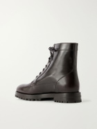 Manolo Blahnik - Ambleside Manny Leather Lace-Up Boots - Brown
