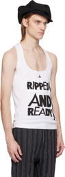 Vivienne Westwood White 'Ripped & Ready' Tank Top
