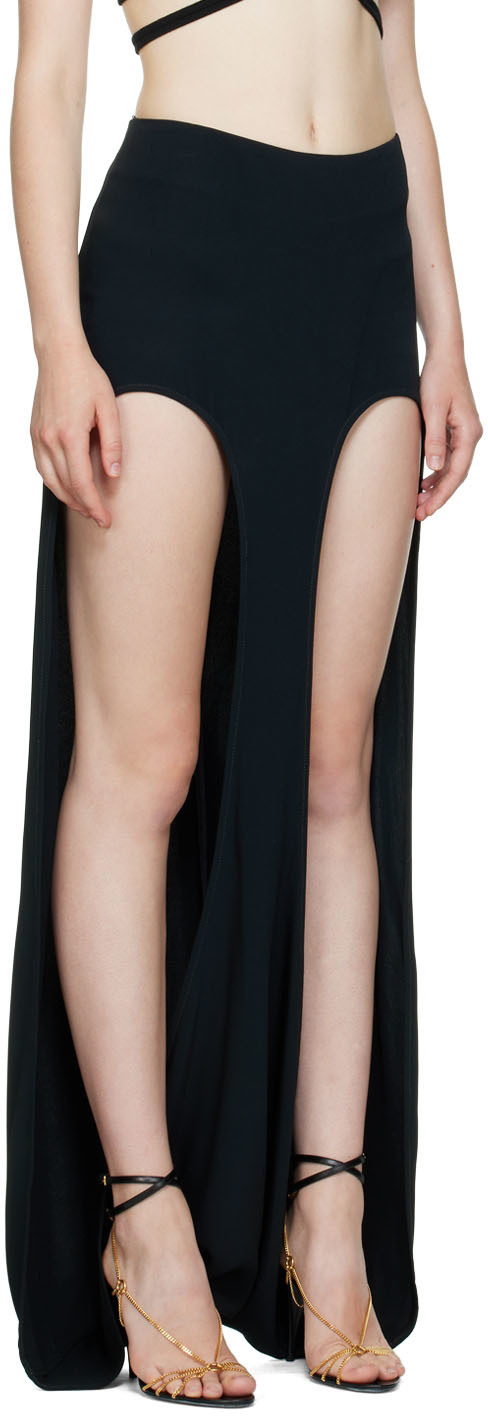 Dion Lee Black Arch Longline Maxi Skirt