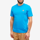 Maison Kitsuné Men's Fox Head Patch Regular T-Shirt in Enamel Blue