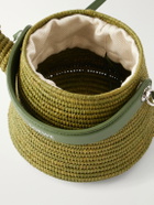 LOEWE - Paula's Ibiza Watering Can Leather-Trimmed Raffia Messenger Bag