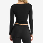 Joah Brown Women's Boatneck Long Sleeve Top in Black