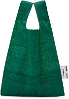 CMMN SWDN Green Casc8 Edition Striped Shopper Tote