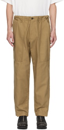 YOHJI YAMAMOTO Beige BS Herringbone Hem Zip Painter Trousers