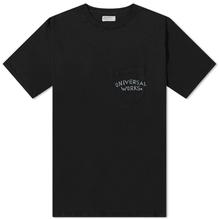 Photo: Universal Works Men's Print Pocket T-Shirt in Black
