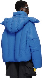Dingyun Zhang Blue Reflex Cocoon Down Jacket