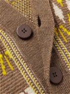 Wales Bonner - Freedom Jacquard-Knit Virgin Wool-Blend Vest - Brown