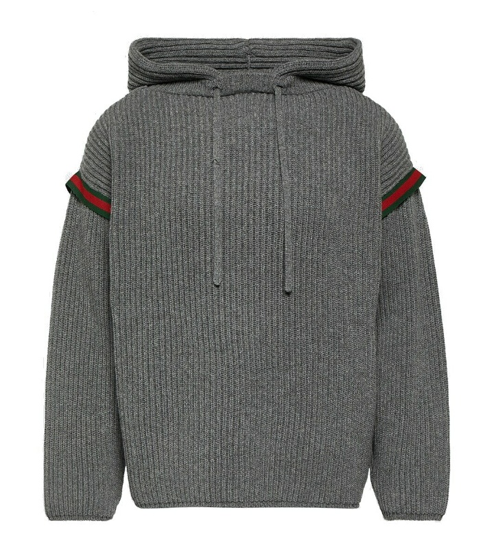 Photo: Gucci Web Stripe wool and cashmere hoodie