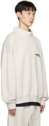 Essentials Off-White Mock Neck Sweatshirt