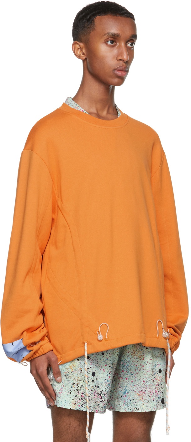 MCQ Orange Drawstring Dune Sweatshirt McQ Alexander McQueen