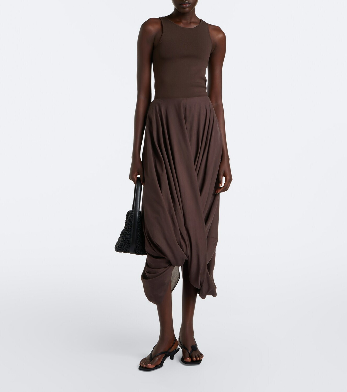 Toteme Cotton-blend jersey maxi skirt