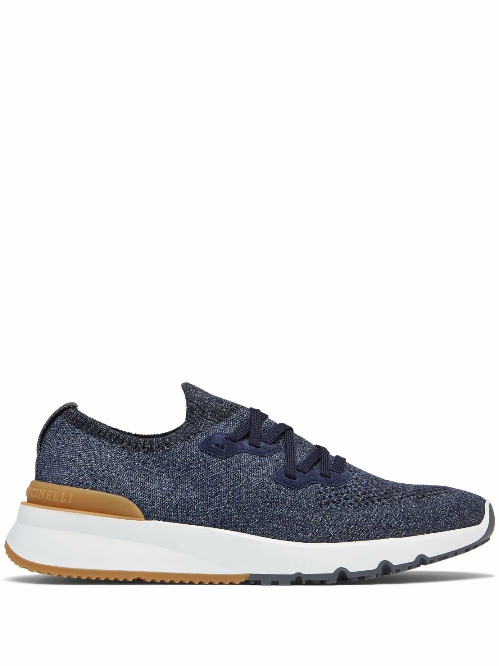 BRUNELLO CUCINELLI Brunello Cucinelli Sneakers【関税送料込】 Brunello Cucinelli - Gray Cotton Knit Trainer | Mitchell Stores