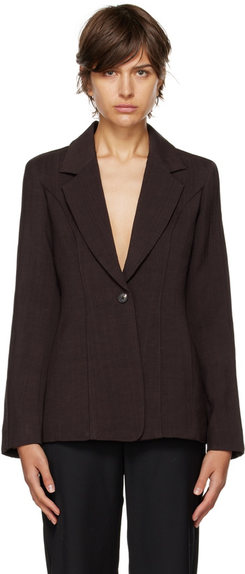 Photo: CO Brown Pintuck Blazer