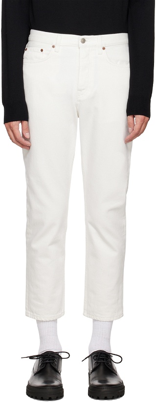 Photo: Harmony Off-White Button Jeans