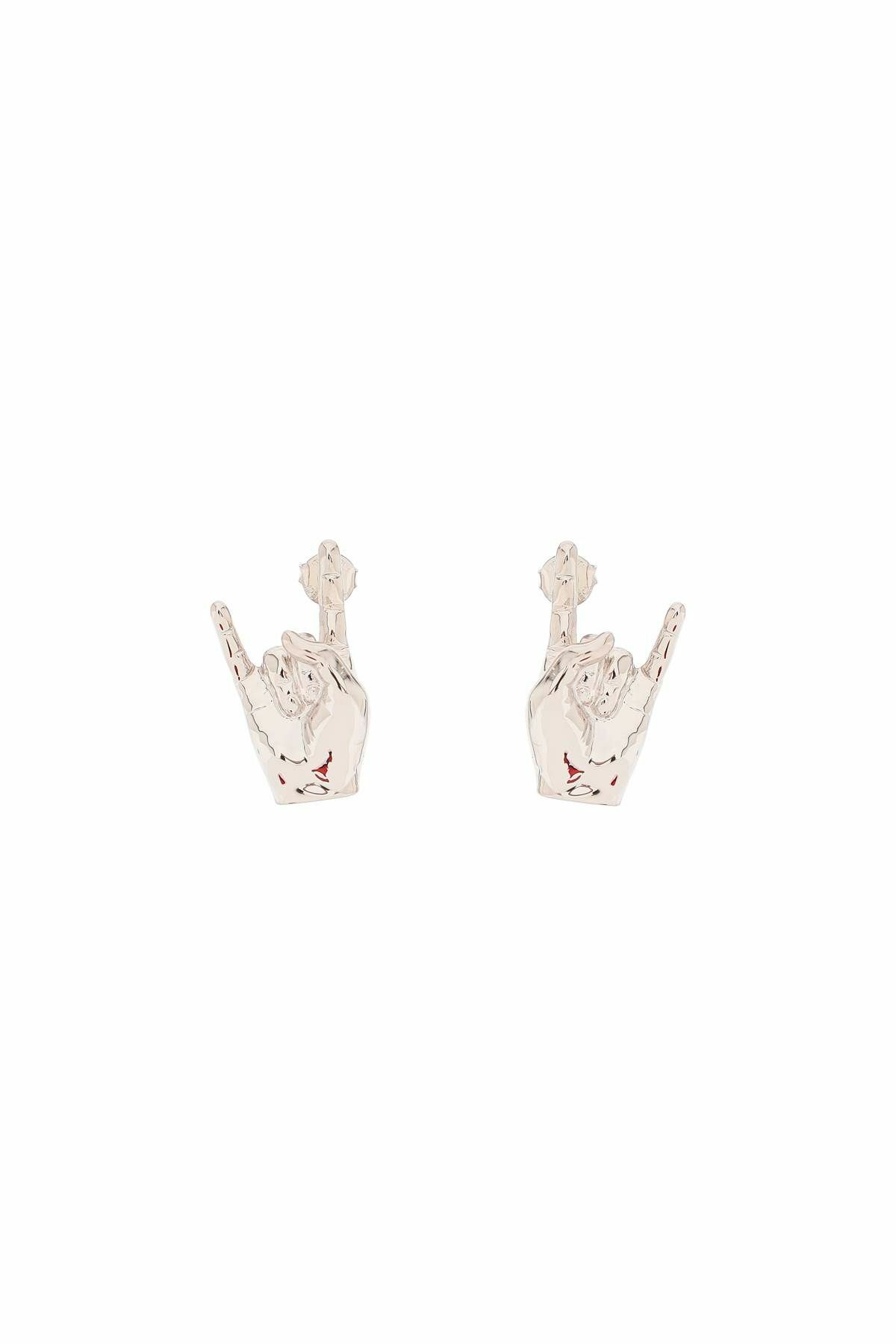 Y PROJECT mini rock on earrings Silver