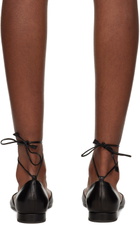 DURAZZI MILANO Black Horseshoe Heel Ballerina Flats