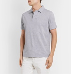 Loro Piana - Cotton-Piqué Polo Shirt - Gray