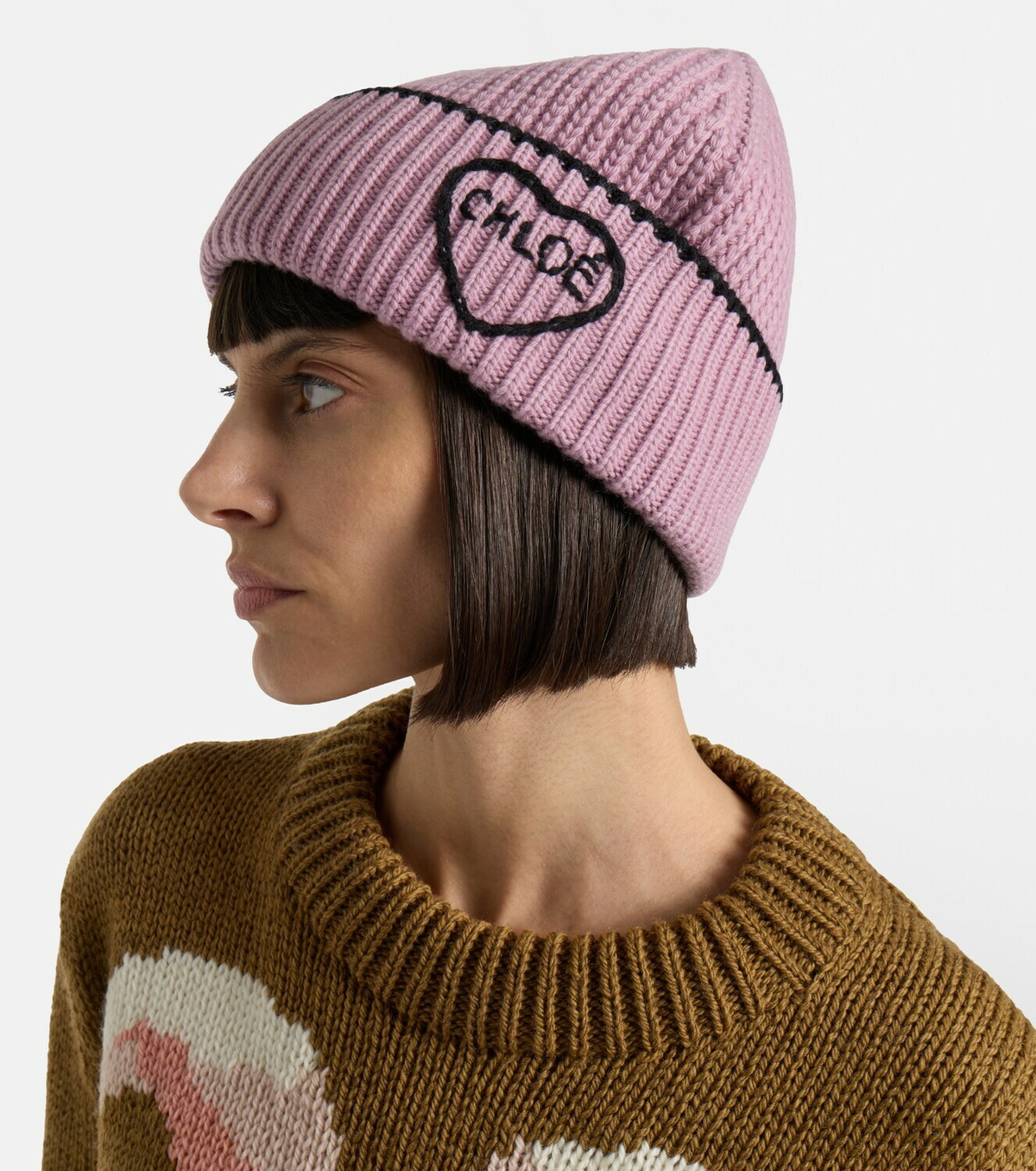 Chloé Chloé Encœur wool and cashmere beanie