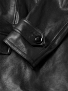 TOM FORD - Slim-Fit Leather Peacoat - Black