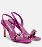 Manolo Blahnik Sumbasan embellished satin sandals