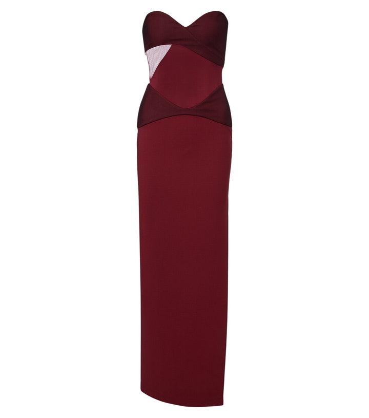 Photo: Nensi Dojaka Paneled strapless gown