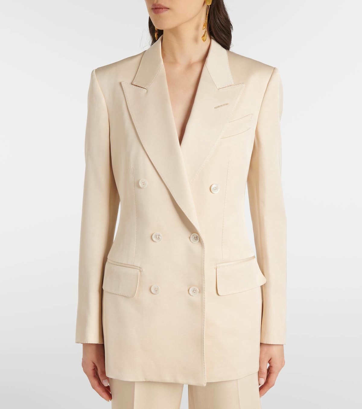 【送料&関税込】Tom Ford Double-breasted Wool Blazer TOM FORD Double-breasted wool and cashmere-blend twill