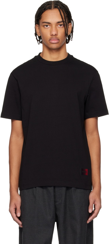 Photo: Hugo Black Gradient-Logo Cotton Jersey T-shirt