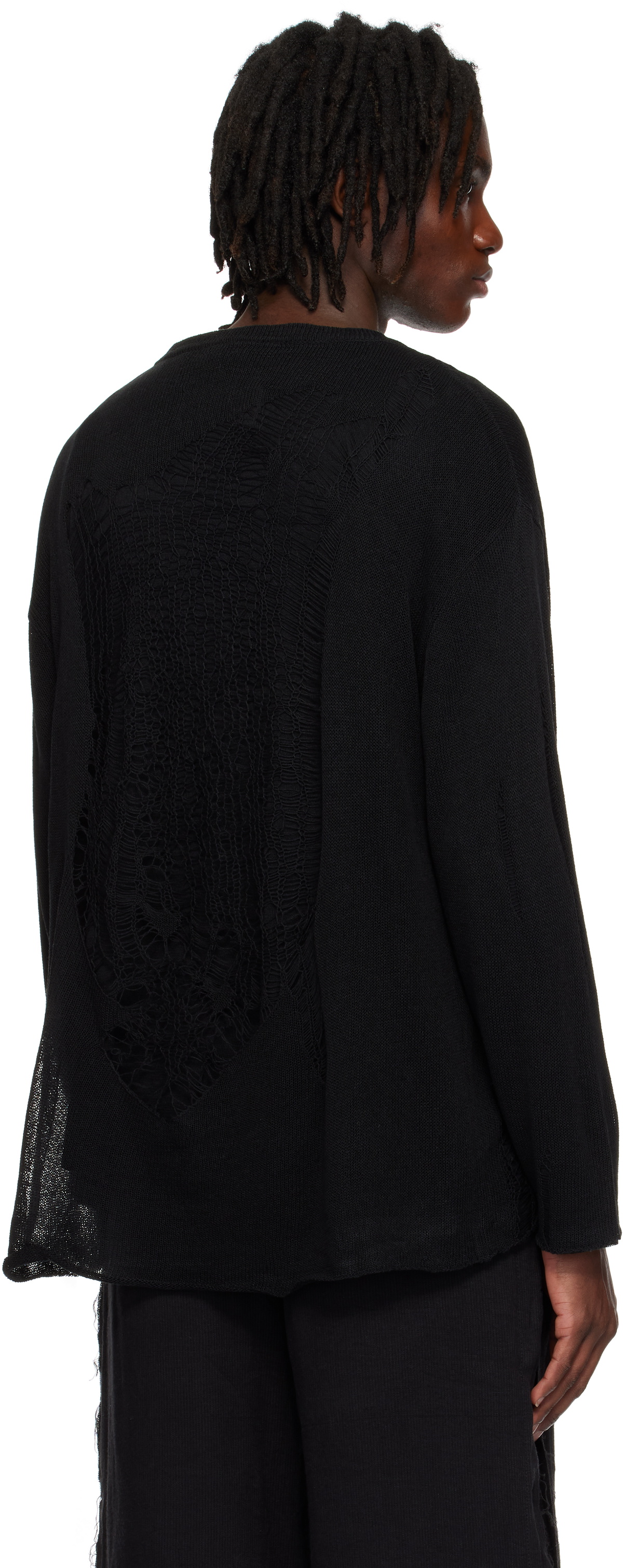Professor.E Black Layered Knit Sweater