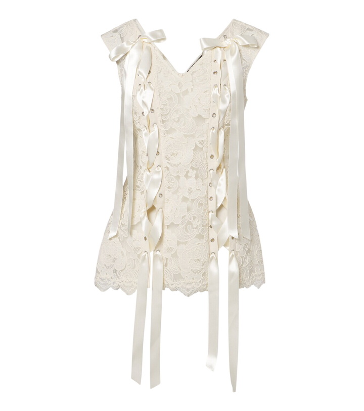 Photo: Simone Rocha Unraveling bow-detail lace top