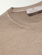 Canali - Slim-Fit Wool and Silk-Blend Sweater - Neutrals